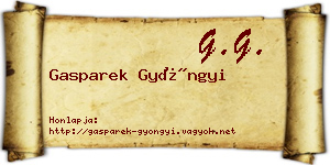 Gasparek Gyöngyi névjegykártya