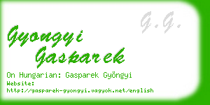 gyongyi gasparek business card