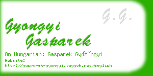 gyongyi gasparek business card